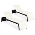 thumbnail image 2 of Gymax 2PCS Adjustable Rattan Recliner Chaise Lounge Chair w/ Cushion Outdoor Patio, 2 of 10