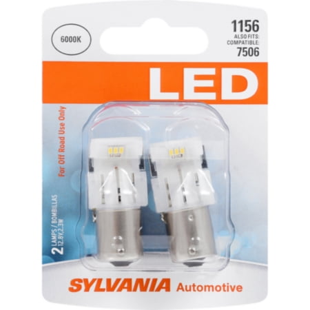 Sylvania ZEVO LED Light 1156 Amber Orange Two Bulbs Rear Turn Signal Upgrade OE