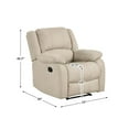 thumbnail image 3 of Pemberly Row Modern / Contemporary Fabric Manual Recliner in Oatmeal, 3 of 8