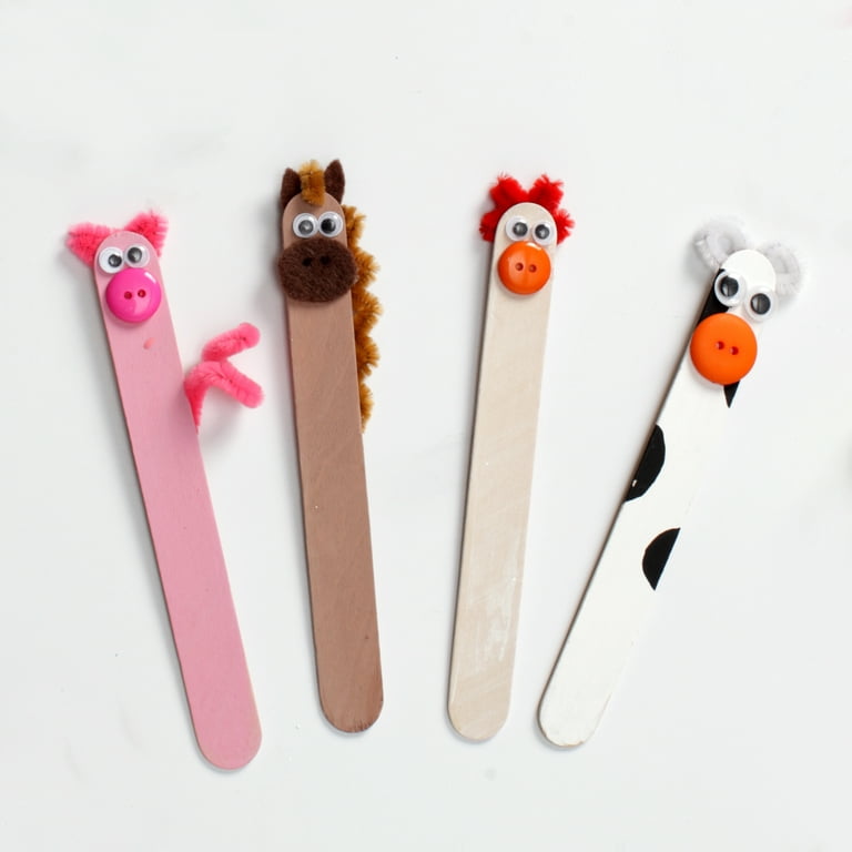 StesoSHOP Popsicle Stick – Jumbo Craft Sticks - Mixed Sizes Popsicle Wood Ice Cream - Wooden Popsicle Bulk - Variety Assortment Multi Large Min