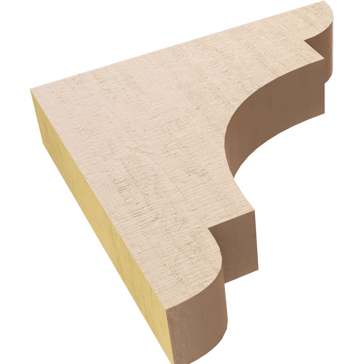 2"W x 10"D x 10"H Thin New Brighton Rough Cedar Woodgrain TimberThane Corbel, Primed Tan