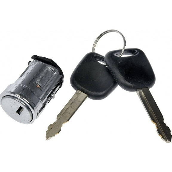 KarParts360 For Ford Contour/Mystique 1995 96 97 98 99 2000 Ignition Lock Cylinder | Chrome Housing | Metal | Key Programmable | 2 Pieces Key | With Keys | Replacement For F5RZ-11582-A, F5RZ-11582-B