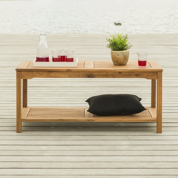 Manor Park Outdoor Acacia Wood Patio Coffee Table Brown Com Manor Park Outdoor Acacia Wood Patio, Outdoor Acacia Wood Coffee Table