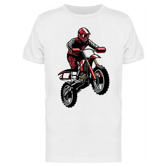 Jumping Motocross Rider T-Shirt Men -Image by Shutterstock, Male x-Large