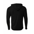 thumbnail image 2 of A4 Long Sleeve Hooded Tee For Men in Black Small N3409, 2 of 3