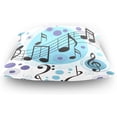 thumbnail image 4 of GZHJMY Soft Smooth Skin-Friendly Throw Pillow Cover without Pillow Case18"x18"Shrink-Resistant Breathable Hidden Zipper Opening, Sofa Bed Office Farmhouse Room Easy to Disassemble|Polka Dot Music No, 4 of 7