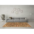 thumbnail image 3 of Ahgly Company Indoor Square Abstract Brown Modern Area Rugs, 6' Square, 3 of 4