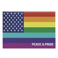 thumbnail image 1 of Pride Cutting Board, Mixed Flag Design American and LGBT Gay Lesbian Parade Rainbow Peace and Pride Themed, Decorative Tempered Glass Cutting and Serving Board, Large Size, Multicolor, by Ambesonne, 1 of 1