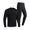Black, variant on Men's 4 Heating Thermal Underwear Thickened Cold Body Heating Set Punjabi Suit for Men