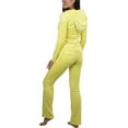 thumbnail image 2 of ToBeInStyle Women's Velour Tracksuit Zip-Up Hooded Jacket and Matching Pants, 2 of 7