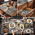 thumbnail image 2 of Abstract Natural Grey Cobblestone Placemats Set of 6,Wipeable Washable Table Mats for Dining Tables, Modern Grey Pebble Stone Place Mats for Kitchen Event Party Tabletop Decor, 2 of 9