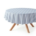 thumbnail image 2 of Mainstays PEVA Tablecloth 70" Round, Saville Blue Stripe, 2 of 4