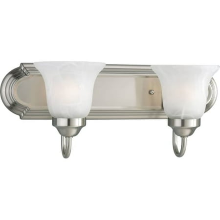 Progress Lighting P3052 Builder Bath Series Two Light Bathroom Progress Lighting P3052 Builder Bath Series Two Light Bathroom Fixture With Etched Alabaster Gl Shades