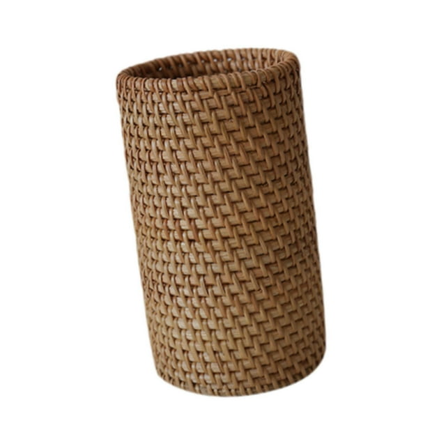 Maytalsory Rattan Flower Vase Holder Woven Plant Pot for displaying artificial plants de Table Living Room Desktop Style A