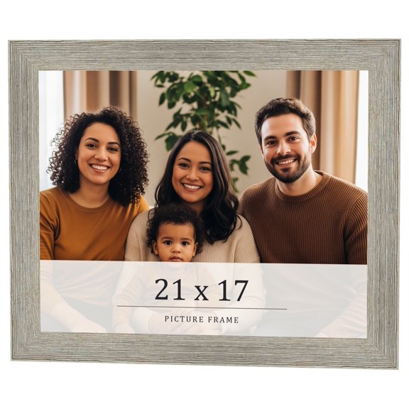 21x17 Frame Grey Real Wood Picture Frame Width 1.5 Inches | Interior Frame Depth 0.5 Inches | Barn