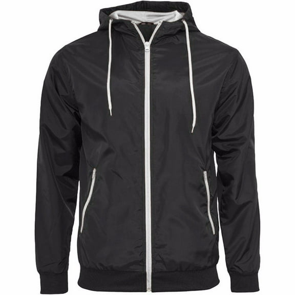 Build Your Brand Mens Zip Up Wind Runner Jacket