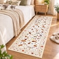 thumbnail image 6 of Lecolaco Washable Area Rug 2'x4', Soft Low-Pile Floral Cat Rug, Non-Slip Floor Mat for Living Room, Laundry, Beige, 6 of 8