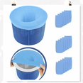 thumbnail image 4 of Calcetines para piscina, 10 unidades, nailon elástico duradero, color azul, para cesta, filtros de red, hojas, polen, insectos, tela para skimmer que puede atrapar polen y pelo Rojo Verde, 4 of 5