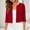 Red1, variant on Kojanyu Women's Summer 3/4 Sleeve Tops Trendy Open Front Cropped Lightweight Cardigan Bolero Short Shrugs S-XXL