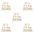 thumbnail image 2 of maskred 17Pcs Stylish Stainless Steel Ear Earrings Jewelry Nose Rings Rose Gold 5Set, 2 of 6