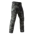 thumbnail image 5 of Zimjoy Pants for Men Water Resistant Rip Stop Cargo Trousers Utility Light Weight Relaxed Fit Cargo Pants Waistband Durable Trousers with Multi Pocket, Gray Camouflage 2XL, 5 of 5