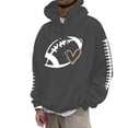 thumbnail image 1 of LUOGENLI Chandails à Capuchon pour Hommes, Lot de 5, Chandail de Sport pour Amateurs de Football, Joueur de Rugby Vintage, Sport Rétro, Chandail à Capuchon à Enfiler pour Hommes, Hauts, Chandails à Capuchon à Fermeture Éclair pour Hommes, Graphique, Anime, Gris2, Taille M, 1 of 4