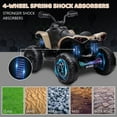 thumbnail image 6 of M optimized Kids Ride on ATV, 12V Ride on Toy 4 Wheeler Quad Electric Vehicle, w/LED Lights, Spring Suspension, Music, USB, Treaded Tires, for 3-6 Years, 6 of 7