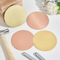 thumbnail image 4 of 4pcs 2 Styles Pure Copper Plate 4 inch Brass Round Sheet 18 Gauge 1mm Thickness Unplated Copper Plate Circle Gasket Metal Cut Material DIY, 4 of 5