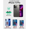 thumbnail image 2 of IBAOLE Étui Révolution Series pour iPhone 13 Pro 6.1 Pouces (Sortie 2021), Étui de Protection Robuste à Double Couche Antichoc avec Support et Protecteur d'Écran Intégré, Acier Noir Bleu, 2 of 8