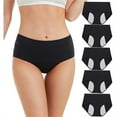 thumbnail image 1 of VOOPET 5Pack Menstrual Period Underwear for Women Leak Proof High Waist Cotton Ladies Panties Briefs, 1 of 8