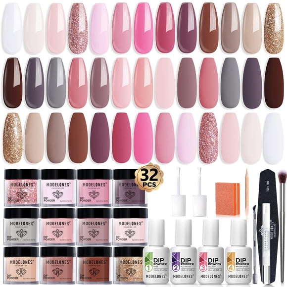 Kit de uñas en polvo Modelones para principiantes, 20 colores