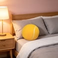 thumbnail image 4 of MMJ Simulated Tennis Ball Cushion Decorative Soft Plush Round Pillow for Home Sofa Chair Car Office Nap 7.87in, 4 of 6