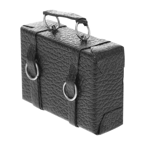 Dollhouse Suitcase Miniature Toy Boxes Decor Toys for Boys Luggage Micro Scene Black