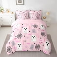 thumbnail image 2 of Manfei Girly Pink Halloween Twin Bedding Sets 7-Piece, Cartoon Kawaii Ghost Candy Bedding Comforter Set, Teens Boys Girls Kids Reversible Sheet Sets, Breathable Home Decor, 2 of 7