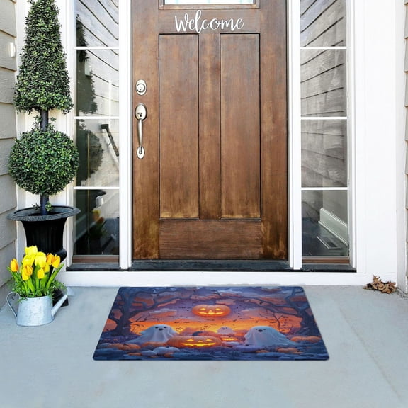 Halloween Musical Outdoor Doormats NonSlip Bath Rugs Absorbent Muddy Dirt Resist Door Mats 32''x20''