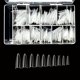 thumbnail image 1 of VIVACE Clear Stiletto 500 Puntas de uñas postizas acrílicas de gel con estuche de plástico transparente 27512 para salón de uñas (Estilete transparente), 1 of 2