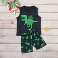 thumbnail image 2 of TOWED22 Boys Summer Clothes 2Pcs Outfits Sleeveless Printed Tank Top and Shorts Play Set 2-8 Years Green,6-7 Y, 2 of 7