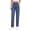 Light Blue, variant on Fantaslook Pull On Jeans for Women Straight Leg Casual Pants Elastic Waist Denim Pants with Pockets