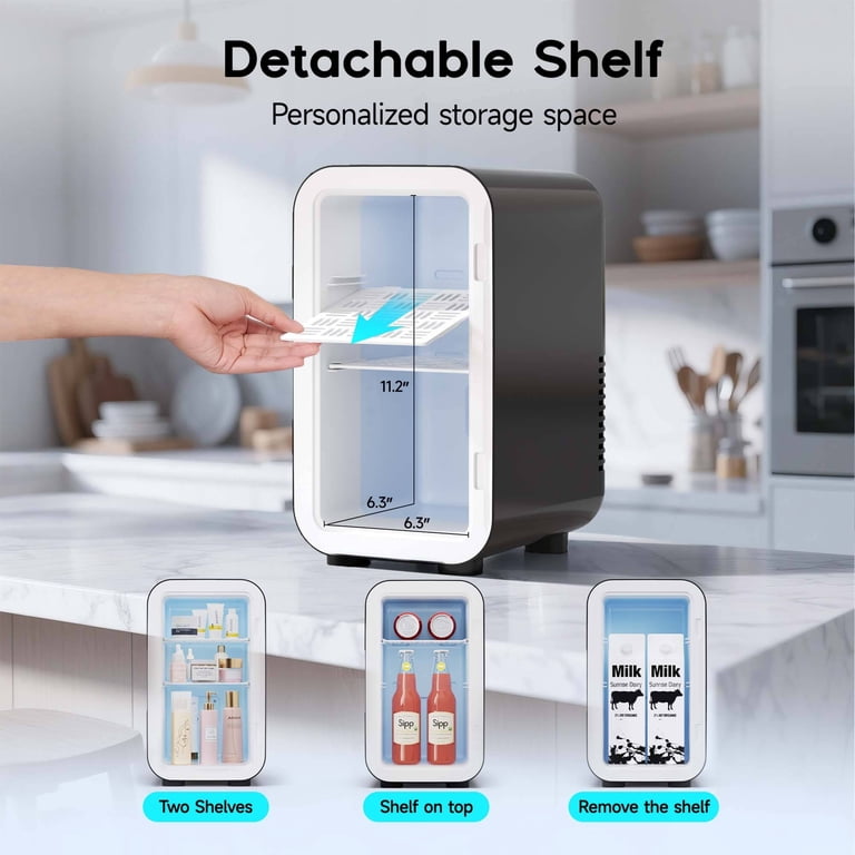 Mini refrigerator ミニ冷蔵庫 Free Shipping! BEICHEN Mini Fridge 6L Portable Cooler Warmer 8 Can
