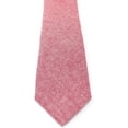 thumbnail image 5 of Men's Chambray Cotton Skinny Necktie Tie - 2 1/2" Width Textured Distressed Style, 5 of 5