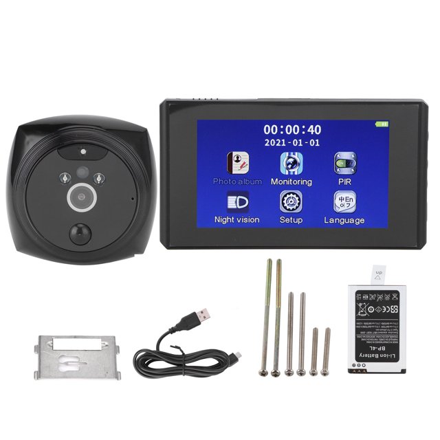 Smart , 4.3 Inch Automatic Storage 135 Degree Wide Angle Electronic Door Viewer For Home Security For Office Hotel