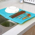 thumbnail image 5 of 18 x 13" Kitchen Drain Board, Large Plastic Draining Tray with Side Drop Slope Diversion, Side Dish Drying Tray, Dish Drainer Drip Rack Tray with Non-Slip Base, 5 of 6