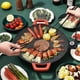 thumbnail image 4 of Electric Griddle - Smokeless Electric BBQ Grill Baking Trays, Nonstick Cooking Griddle Pan Pancake Maker EU Plug, 4 of 5