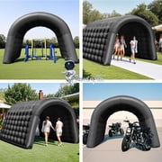 Sewinfla Inflatable Sports Tunnel Entrance with Blower Archway for Events Exhibitions Parties Advertising 10x10x9ft Black