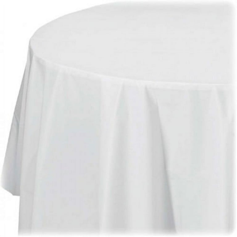 Genuine Joe Plastic Round Tablecovers - 84 Genuine Joe Plastic Round Tablecovers - 84