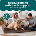 thumbnail image 2 of FurHaven Pet Products Plush & Velvet Deluxe Chaise Lounge Orthopedic Sofa-Style Pet Bed for Dogs & Cats - Sable Brown, Jumbo, 2 of 9