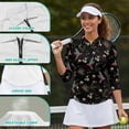 thumbnail image 6 of Uorisanigo Colorful Hummingbird Women's Golf Top Size 2XL Casual Long Sleeve Golf Polo Shirts with Zipper Fashion Quick Dry Athletic Tops for Workout Sports Comfortable Pullover, 6 of 7