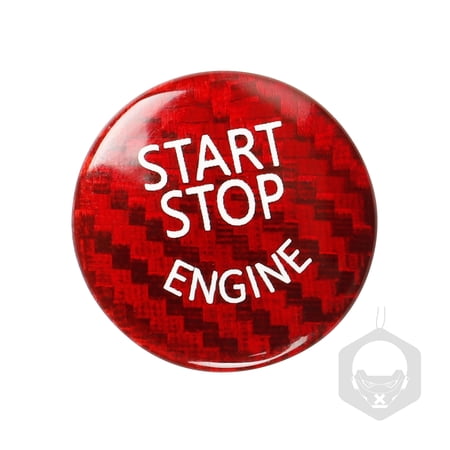 Sticker Engine Stop ammoon Carbon Fibre Protector Car Engine Start Stop Switch Button ...