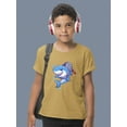 thumbnail image 2 of Cool Cartoon Shark W Jetpack T-Shirt Juniors -Image by Shutterstock,  Small, 2 of 4
