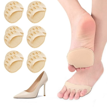 

6Pairs Women s Toe Cover with Padding Toe Topper Liner Socks Non Slip Mat For Flats High Heels